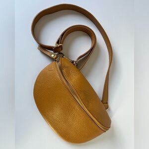 Tan Nappa Leather Crossbody Bag